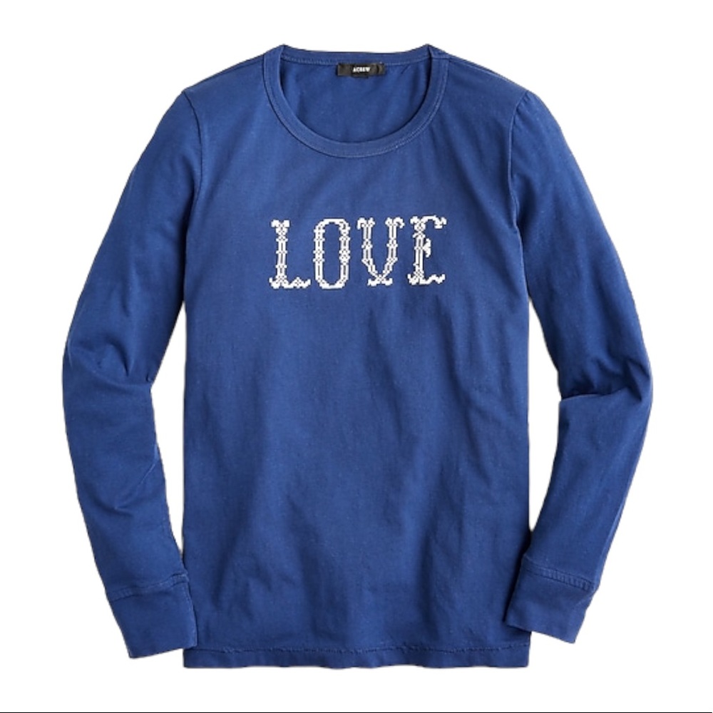 J Crew Broken In Long Sleeve T Shirt SZ M NWT - Picture 3 of 3